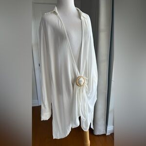 PQ Millie Tie Wrap cover up with Ring Accent M/L NWT